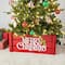 Glitzhome® Red Merry Christmas Crate Tree Collar